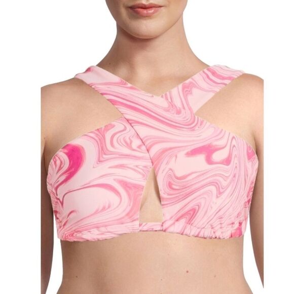 Women's Plus Mid-Rise Retro Twist Front Swimsuit Bathing Suit Size 2X - Picture 5 of 8